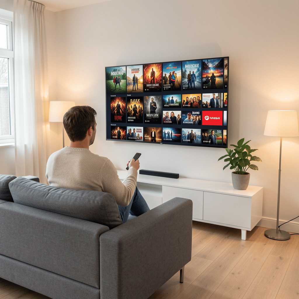 Happy customer using 4KCLIMB on a smart TV